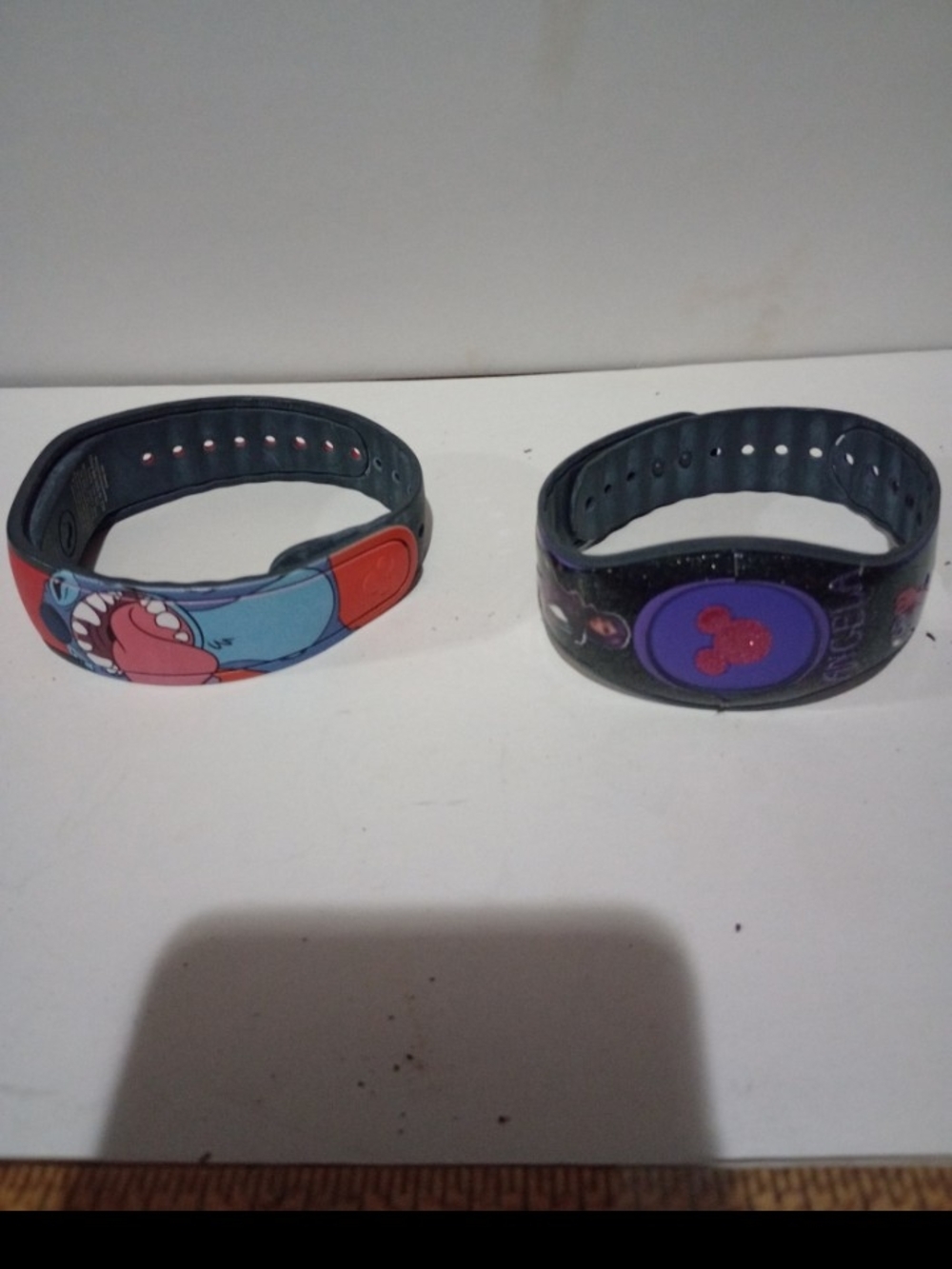 Disney Kids Wearable Bands - Blue/Red Stitch & Black/Purple Mickey